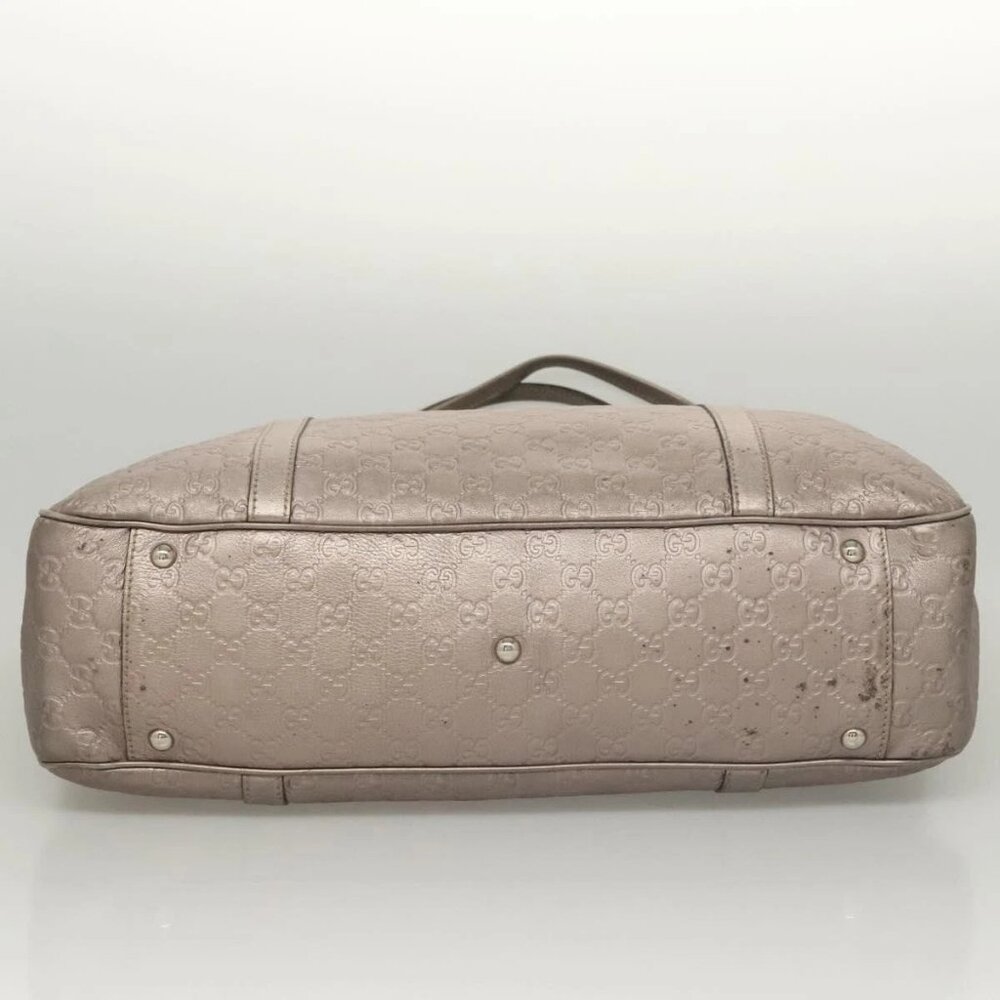 GUCCI GG Canvas Guccissima GG Twins Bag Leather Purple Silver 232956 Auth 119708 - Picture 5 of 16